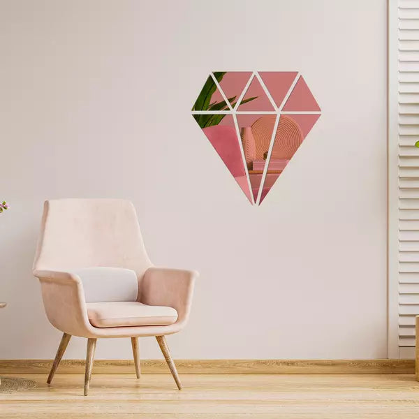 Acrylic Diamond Mirror Wall Stickers - Al Marwati Decor