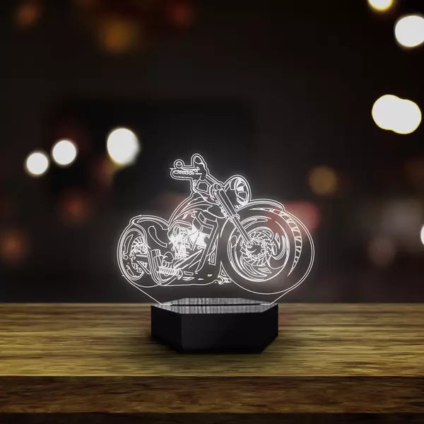 Motorbike 3D Illusion Lamp - Al Marwati Decor