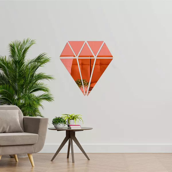 Acrylic Diamond Mirror Wall Stickers - Al Marwati Decor