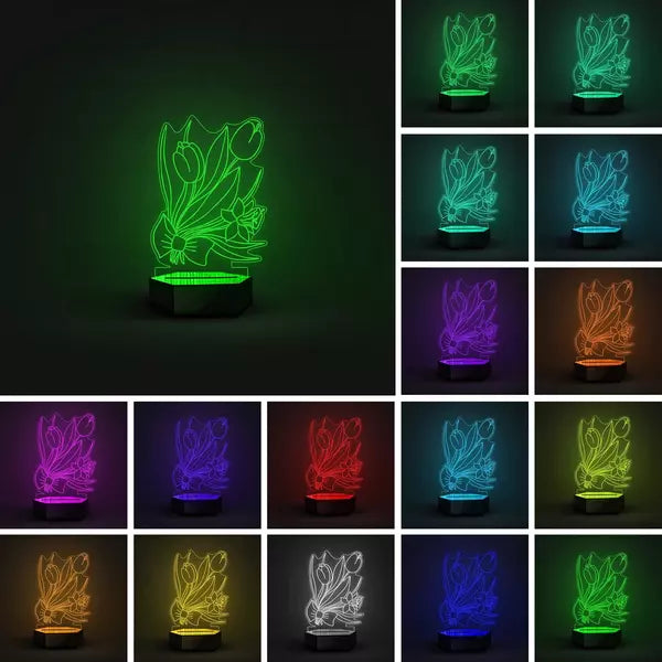 Rose 3D Illusion Lamp - Al Marwati Decor