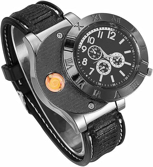 New Military USB Lighter Watch Men's - Al Marwati Decor