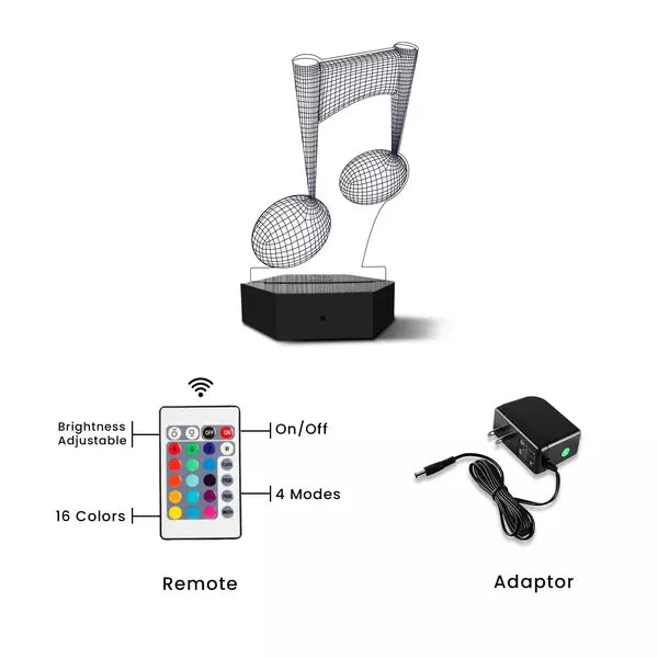 Music 3D Illusion Lamp - Al Marwati Decor