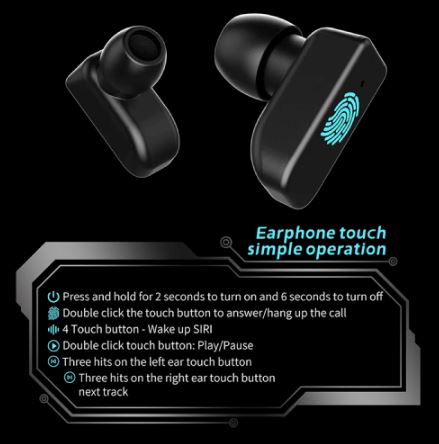In 1 HI-FI Wireless Earphones Men Smart Watch - Al Marwati Decor