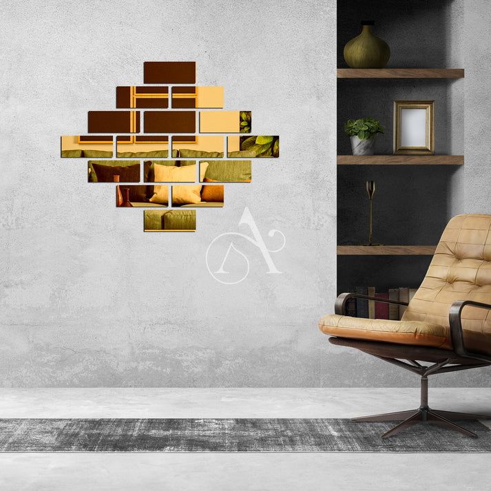 Acrylic Rectangle Mirror Wall Stickers - Al Marwati Decor