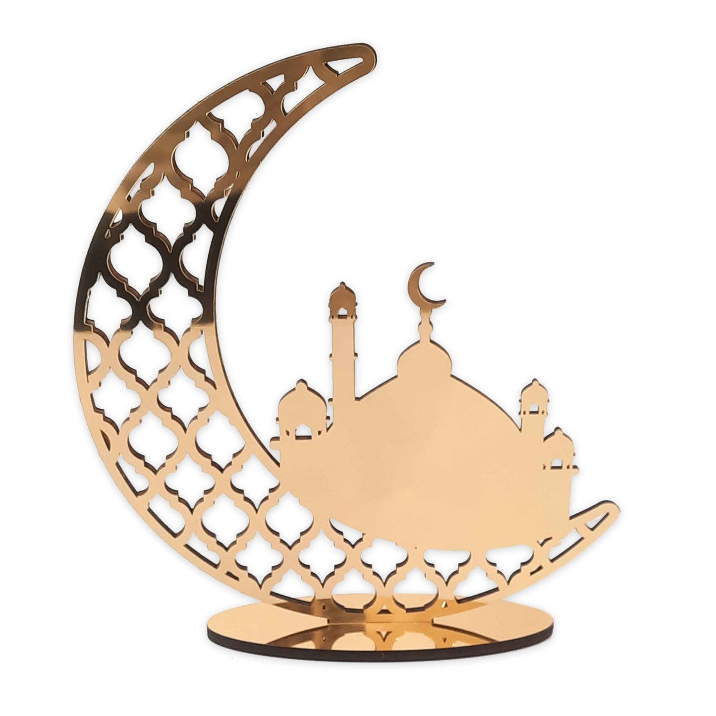 Islamic Ramadan Acrylic Table Top Decor Model Crescent Moon - Al Marwati Decor