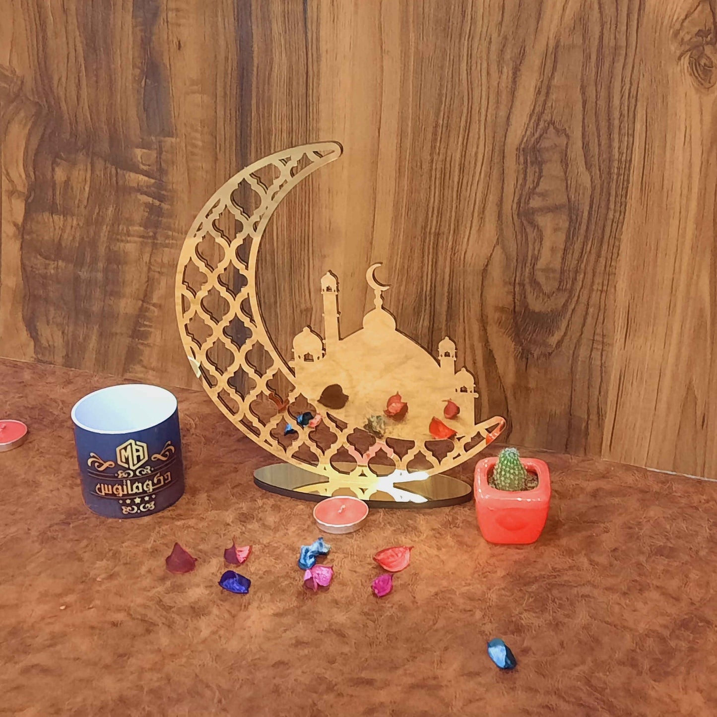 Islamic Ramadan Acrylic Table Top Decor Model Crescent Moon - Al Marwati Decor