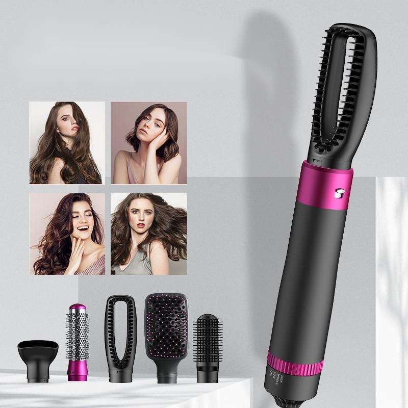 Hot Air Brush: Dry, Style, and Volumize with Ionic Technology (5-in-1) - Al Marwati Decor