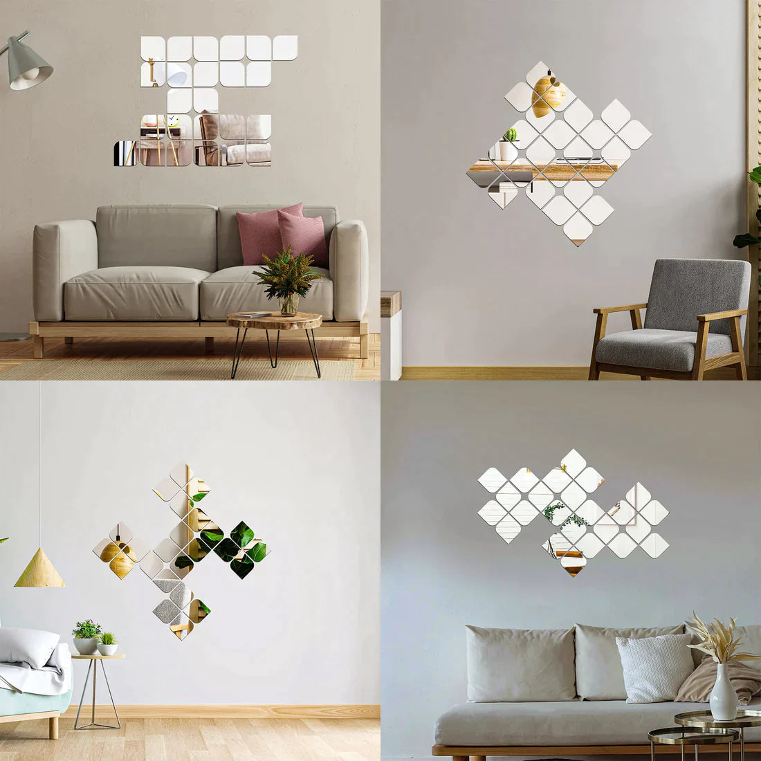 Acrylic Hexagon Mirror Wall Stickers - Al Marwati Decor