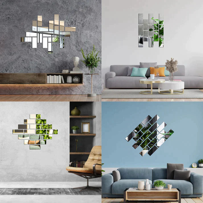 Acrylic Rectangle Mirror Wall Stickers - Al Marwati Decor