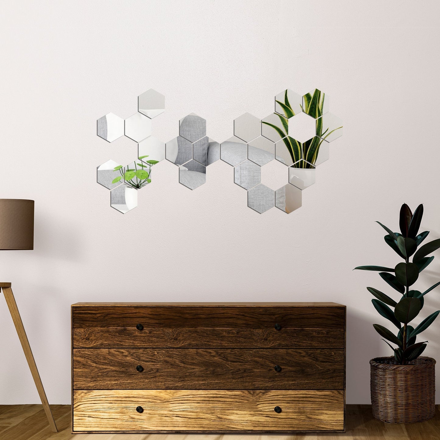 Acrylic Hexagon Mirror Wall Stickers - Al Marwati Decor