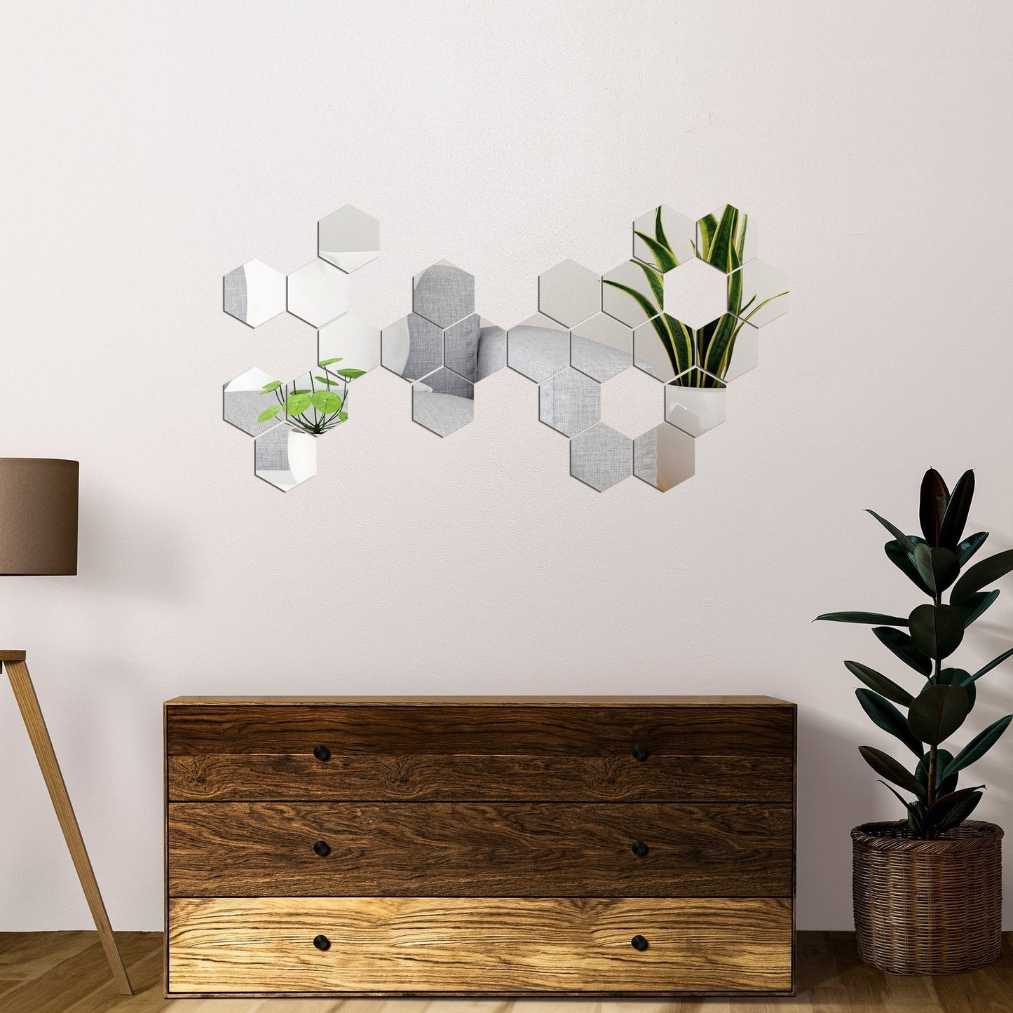 Acrylic Hexagon Mirror Wall Stickers - Al Marwati Decor
