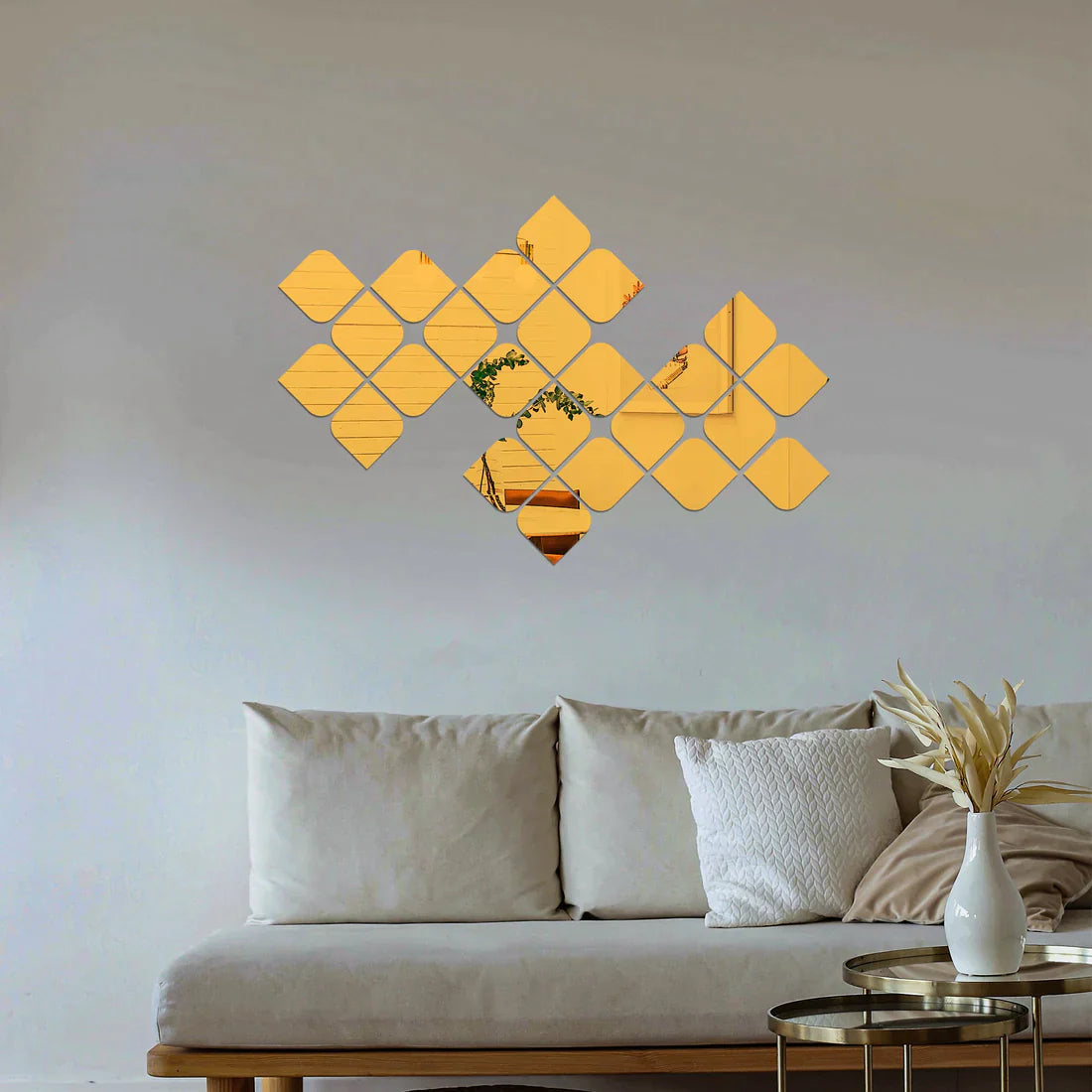 Acrylic Quadrilateral Mirror Wall Stickers - Al Marwati Decor