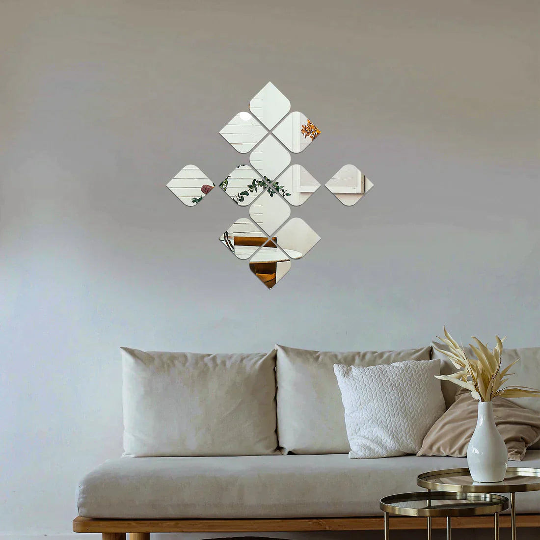 Acrylic Quadrilateral Mirror Wall Stickers - Al Marwati Decor