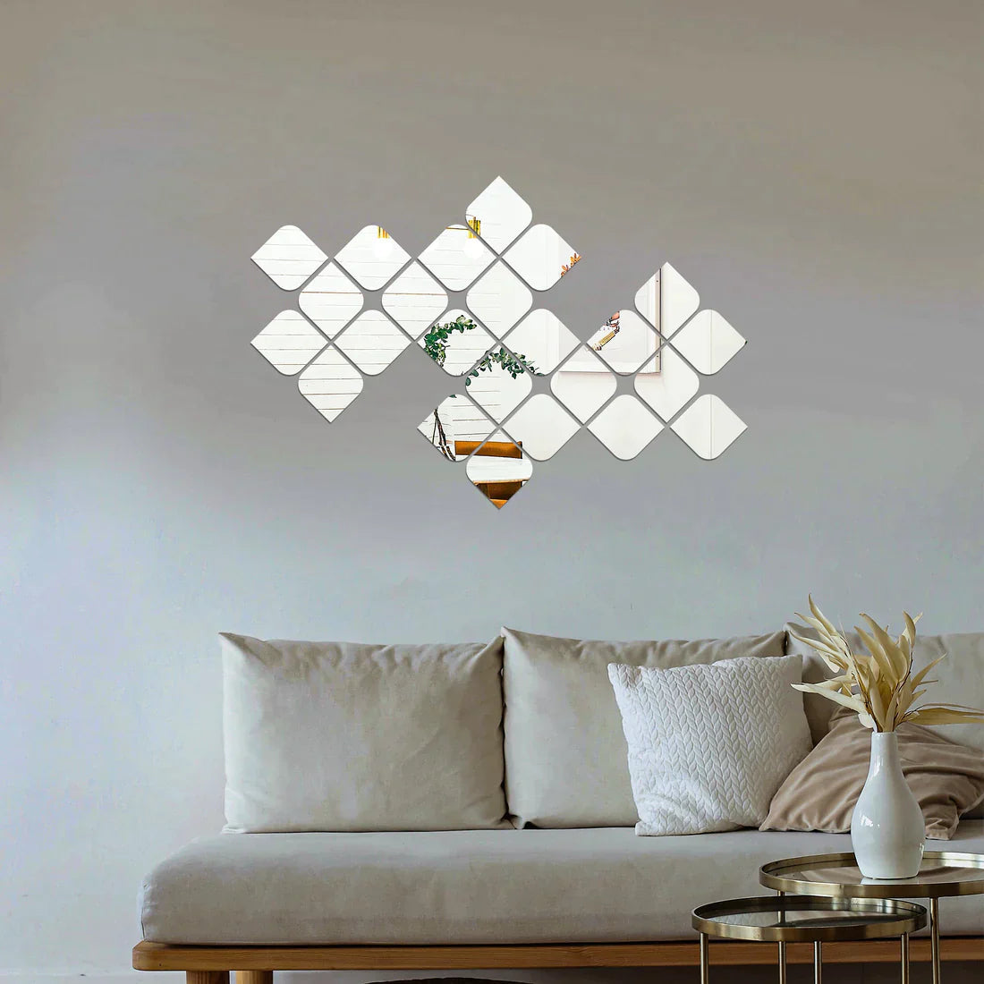 Acrylic Quadrilateral Mirror Wall Stickers - Al Marwati Decor