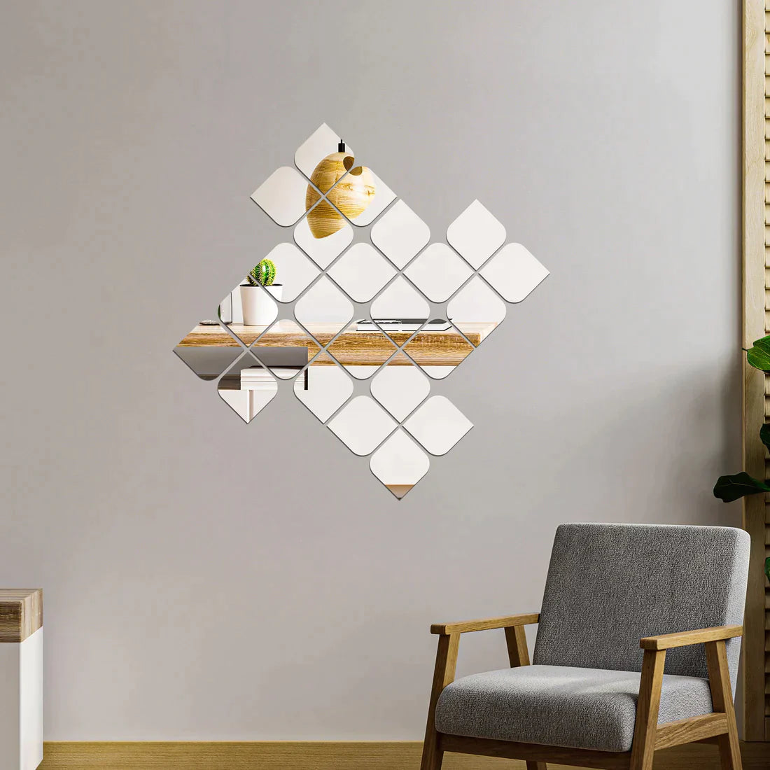 Acrylic Quadrilateral Mirror Wall Stickers - Al Marwati Decor