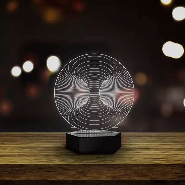 Spiral 3D Illusion Lamp - Al Marwati Decor