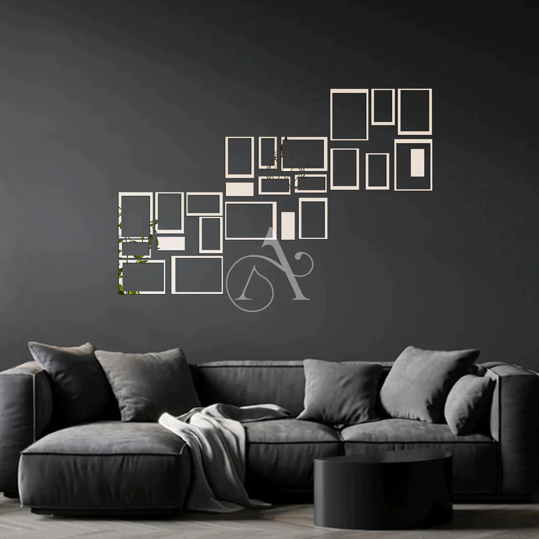 Acrylic Rectangle Ring Mirror Wall Stickers - Al Marwati Decor