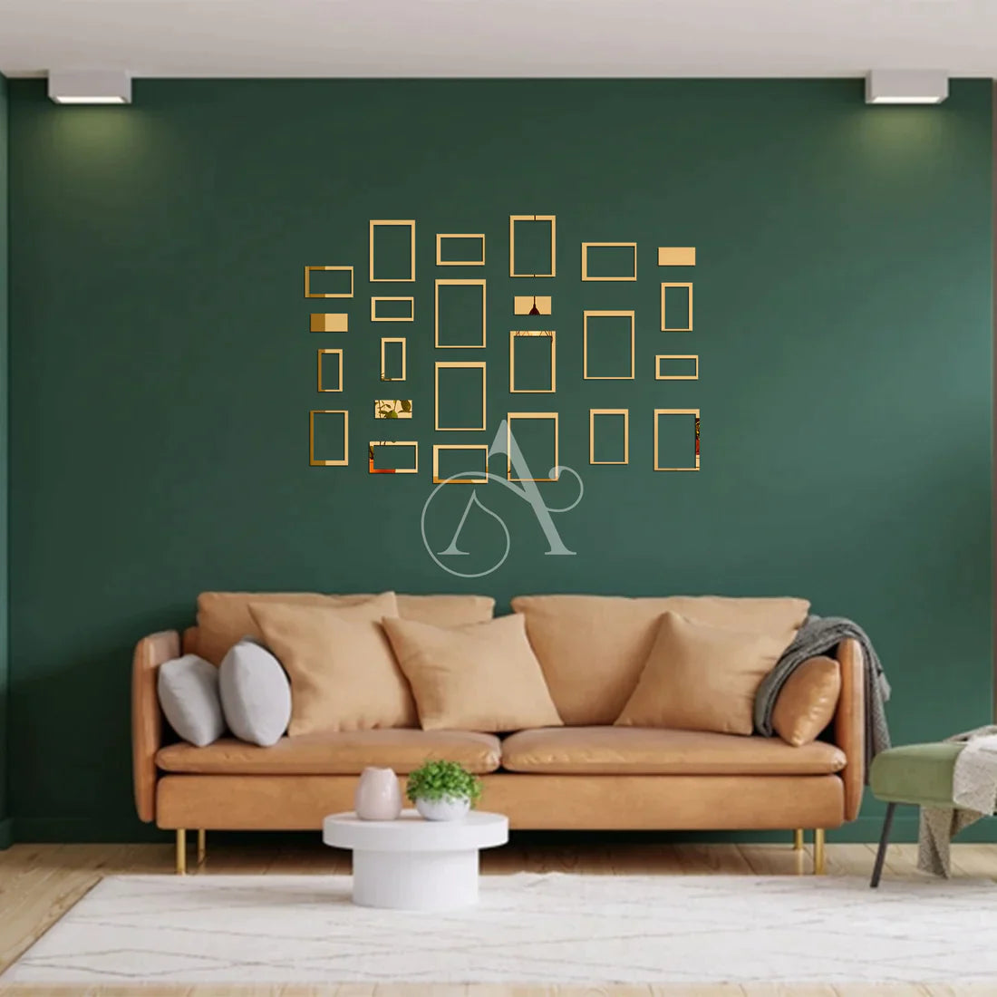 Acrylic Rectangle Ring Mirror Wall Stickers - Al Marwati Decor