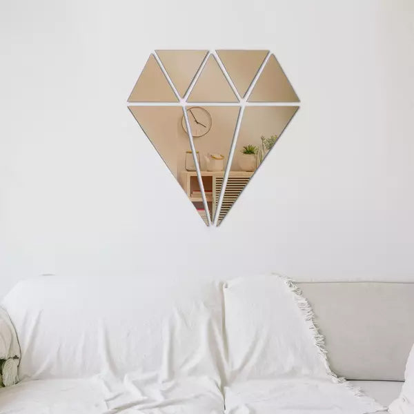 Acrylic Diamond Mirror Wall Stickers - Al Marwati Decor