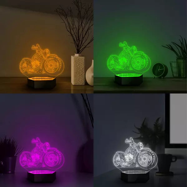 Motorbike 3D Illusion Lamp - Al Marwati Decor