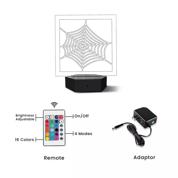 Spider Cover 3D Illusion Lamp - Al Marwati Decor