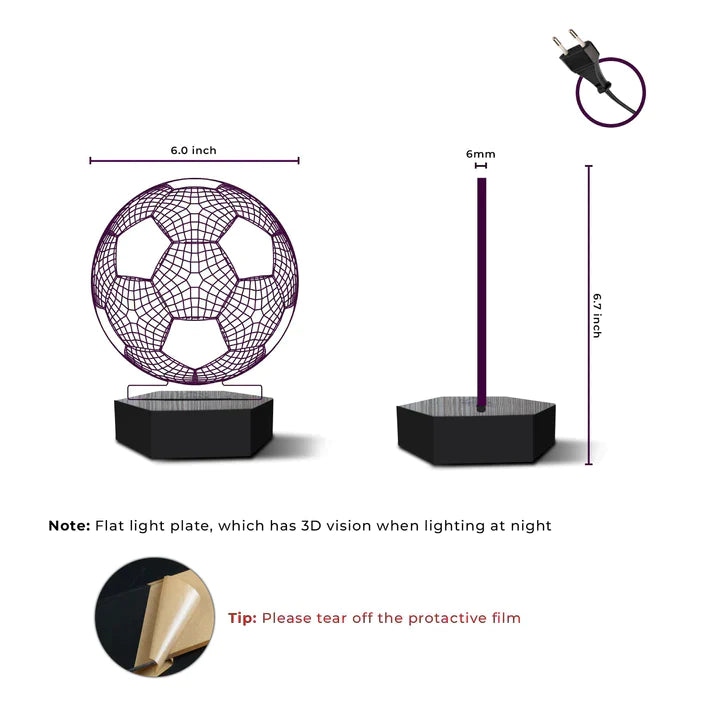 Football 3D Illusion Lamp - Al Marwati Decor