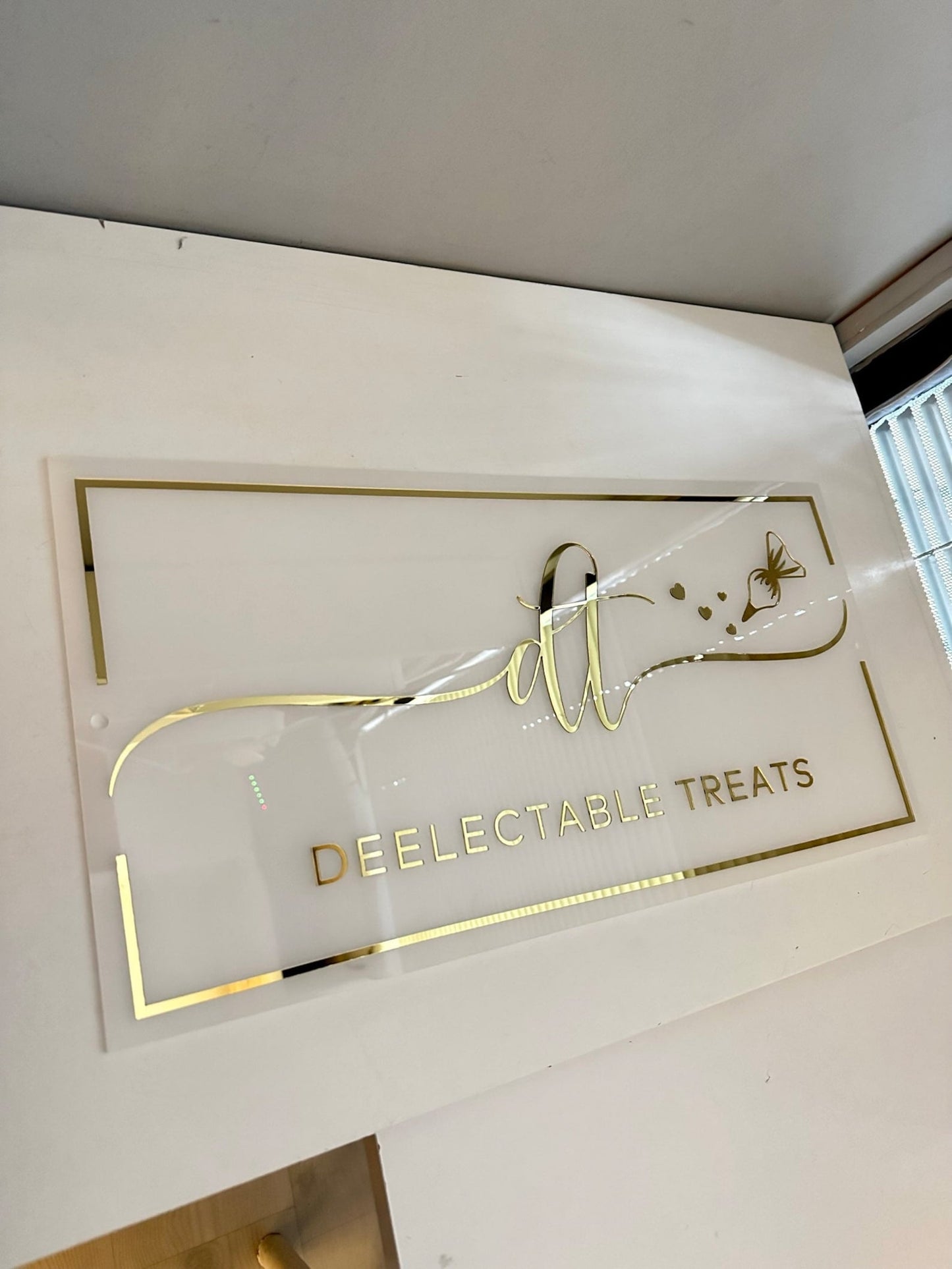 Rectangular Sign, Acrylic Logo Sign, Frosted Acrylic Sign - Al Marwati Decor