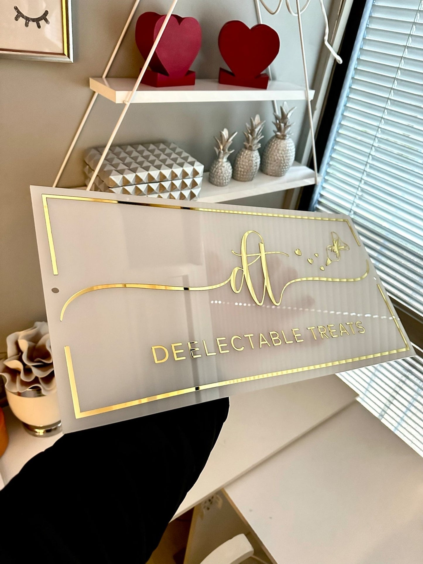 Rectangular Sign, Acrylic Logo Sign, Frosted Acrylic Sign - Al Marwati Decor