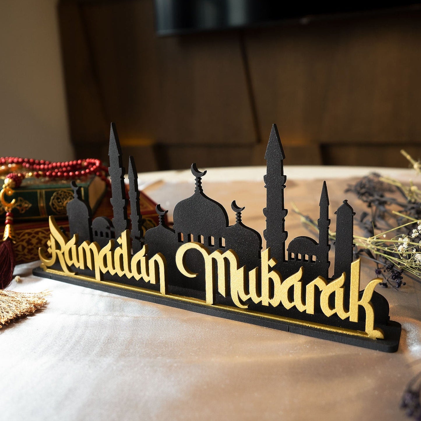 Ramadan Mubarak Islamic Tabletop Decor - Al Marwati Decor