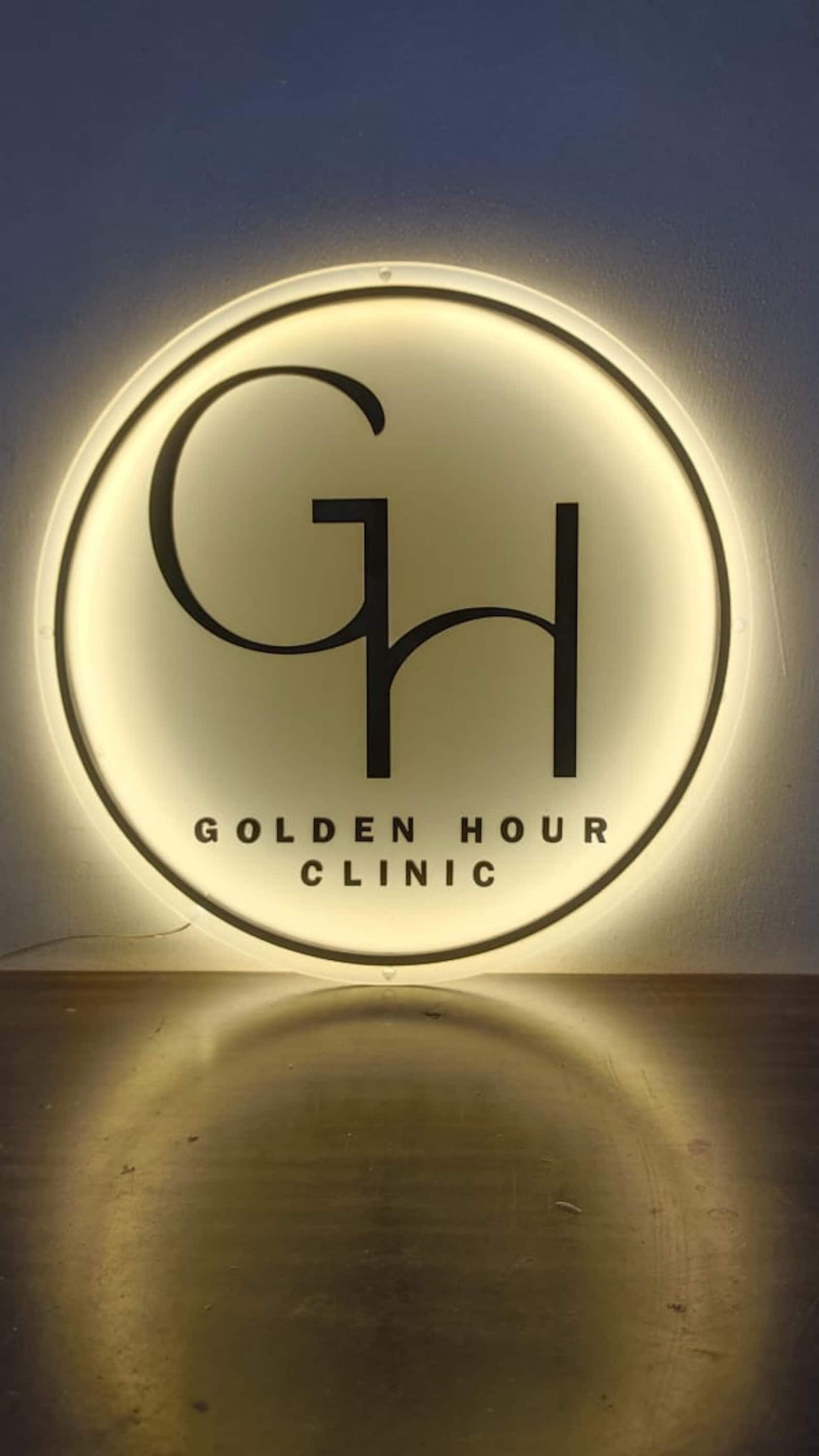 Custom Backlit Acrylic Sign | Acrylic Logo Sign | LED Business Sign | Salon Decor Sign | Backlit Logo Sign |Custom shape LED Logo Sign - Al Marwati Decor