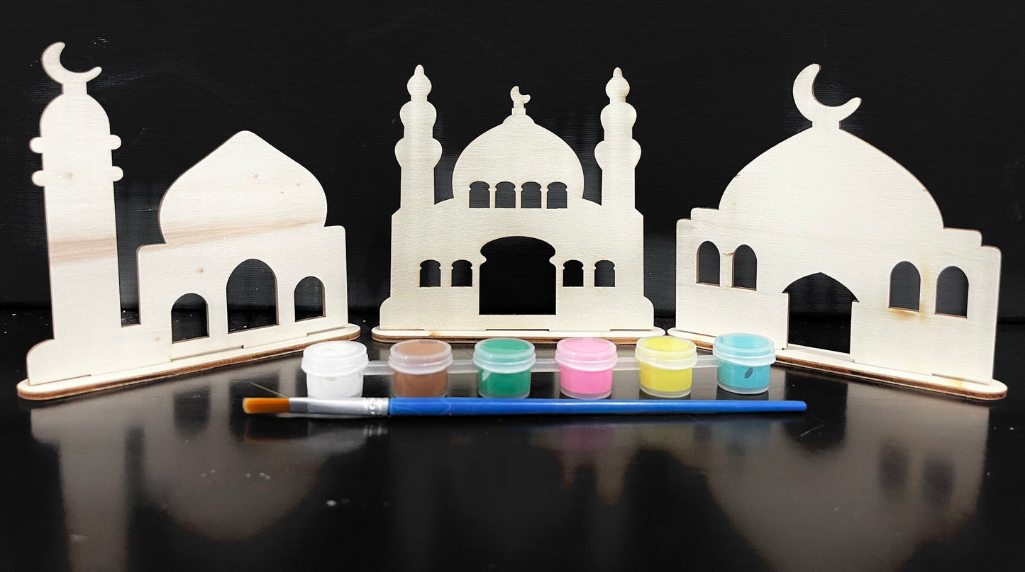 Paint Your Own Masjid | DIY Wood Ramadan Eid Activity - Al Marwati Decor