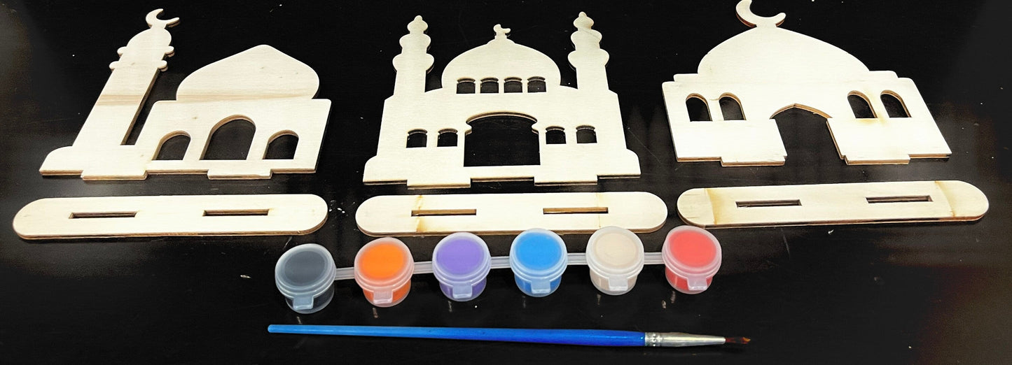 Paint Your Own Masjid | DIY Wood Ramadan Eid Activity - Al Marwati Decor