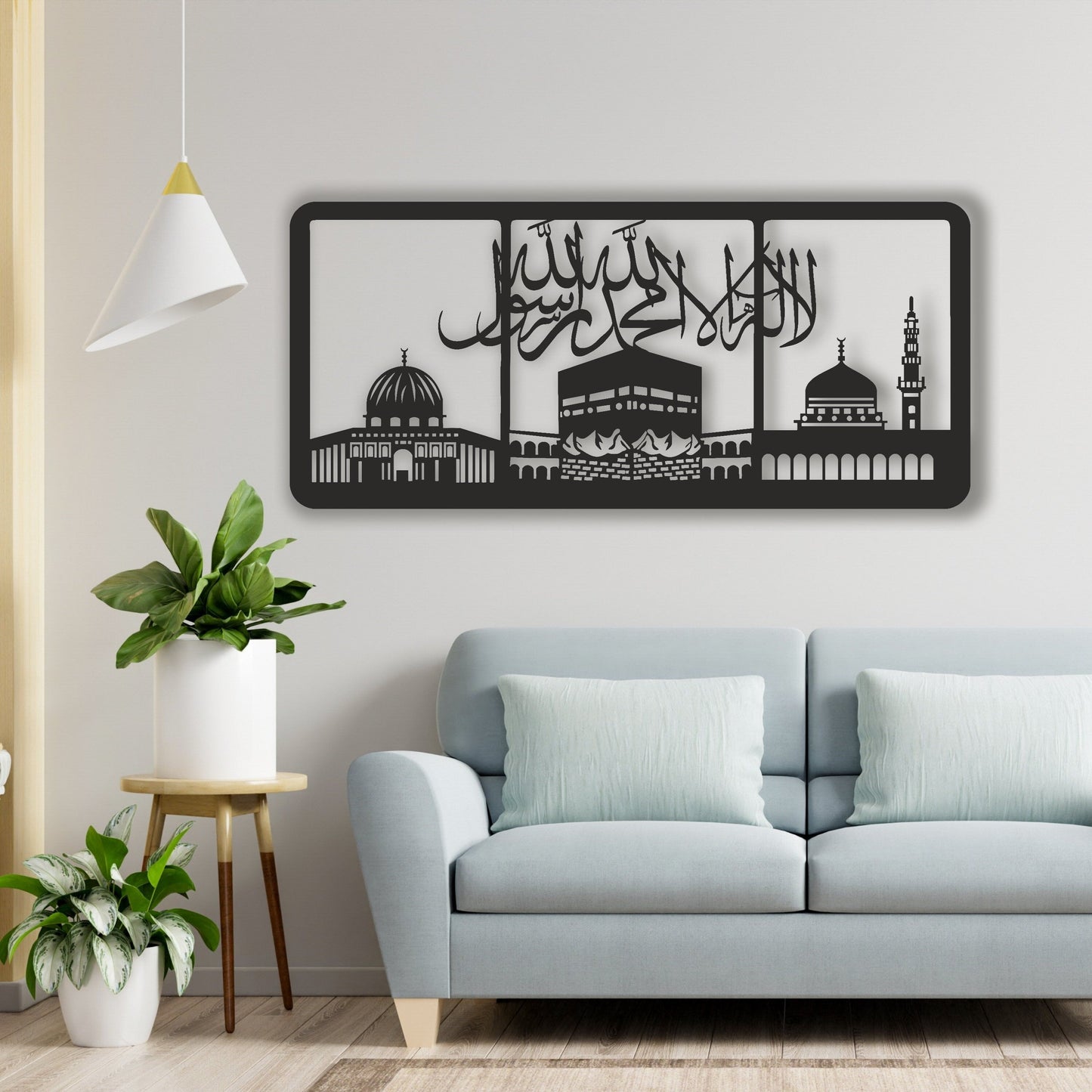 Al Aqsa, Masjid Al Haram, An Nabawi, Word A Tawhid, Kaaba Wall Art - Al Marwati Decor