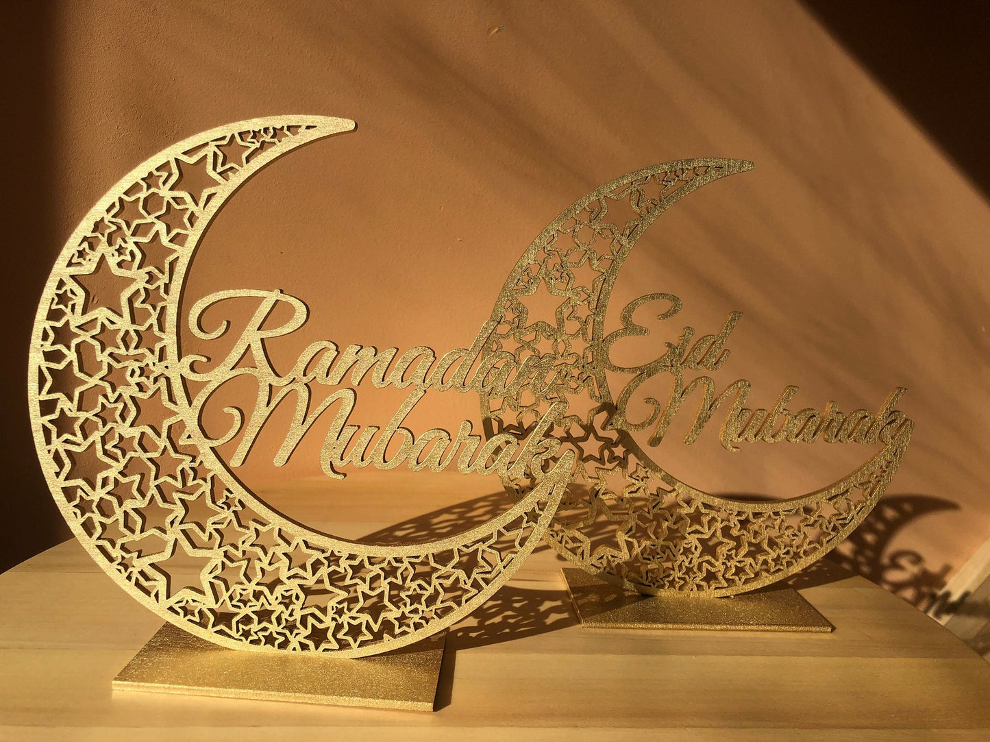 2 Ramadan sign bundle, Eid Ramadan wall sign - Al Marwati Decor