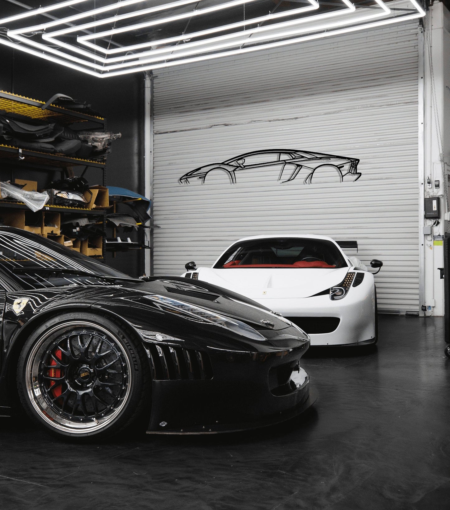 Lamborghini Car Garage Wall Decor, Automotive Sign, Gift For Him, Decor Of Car, Custom Car Wall Art - Al Marwati Decor