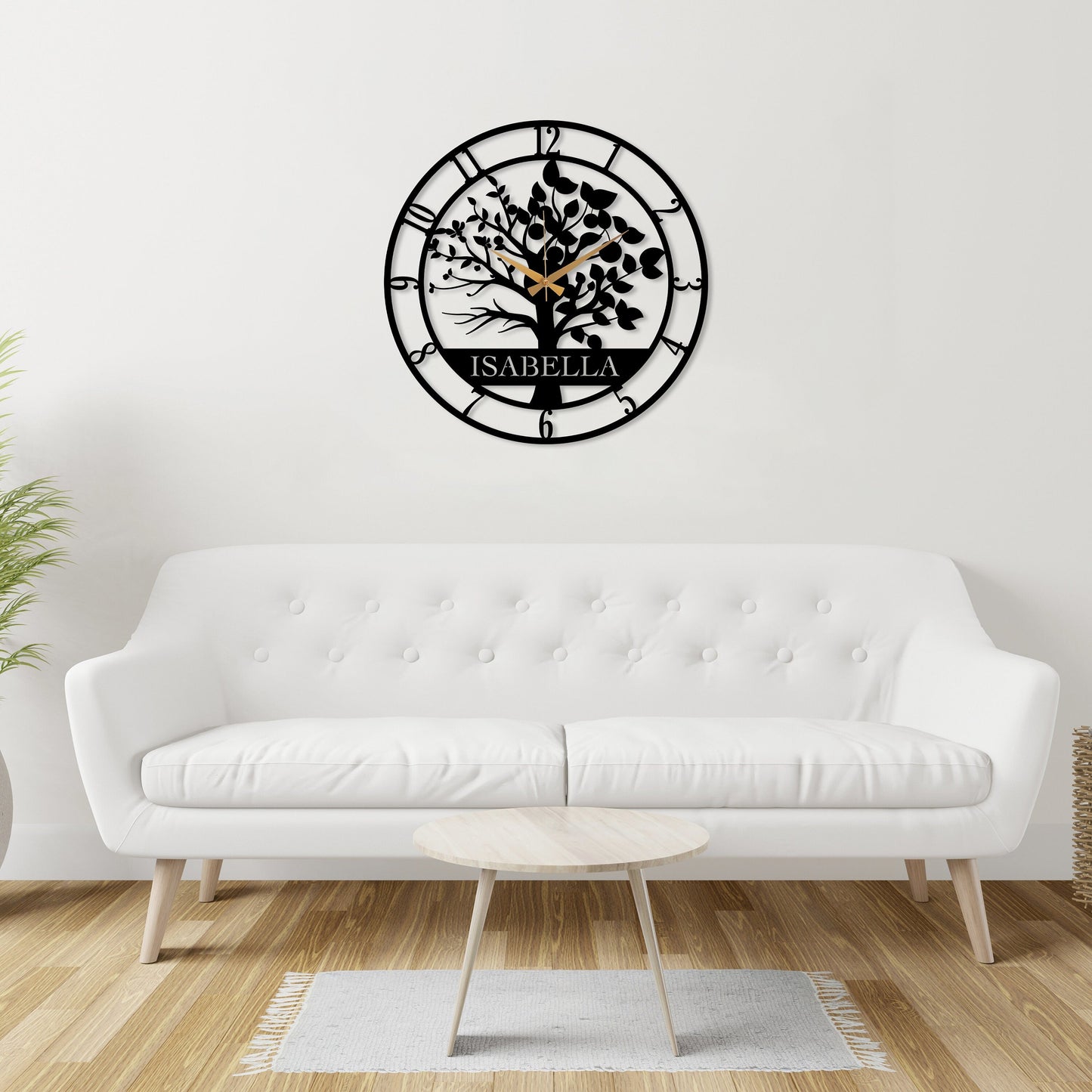 Custom Acrylic Tree of Life Wall Clock, Personalized Name Wall Clock - Al Marwati Decor