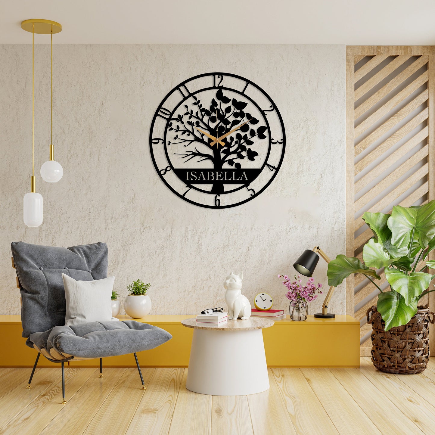 Poppy Flower Acrylic Wall Clock - Al Marwati Decor