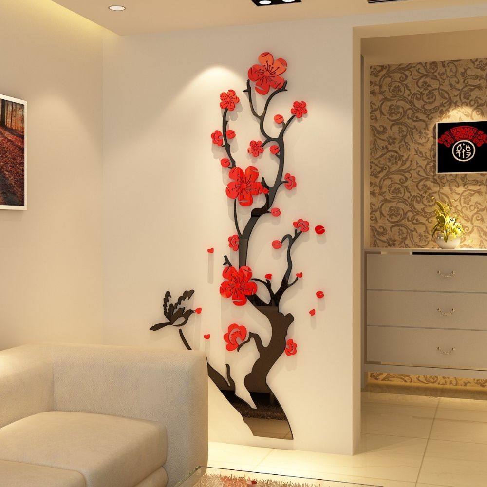 Plum Blossom DIY Acrylic Wall Art - Al Marwati Decor