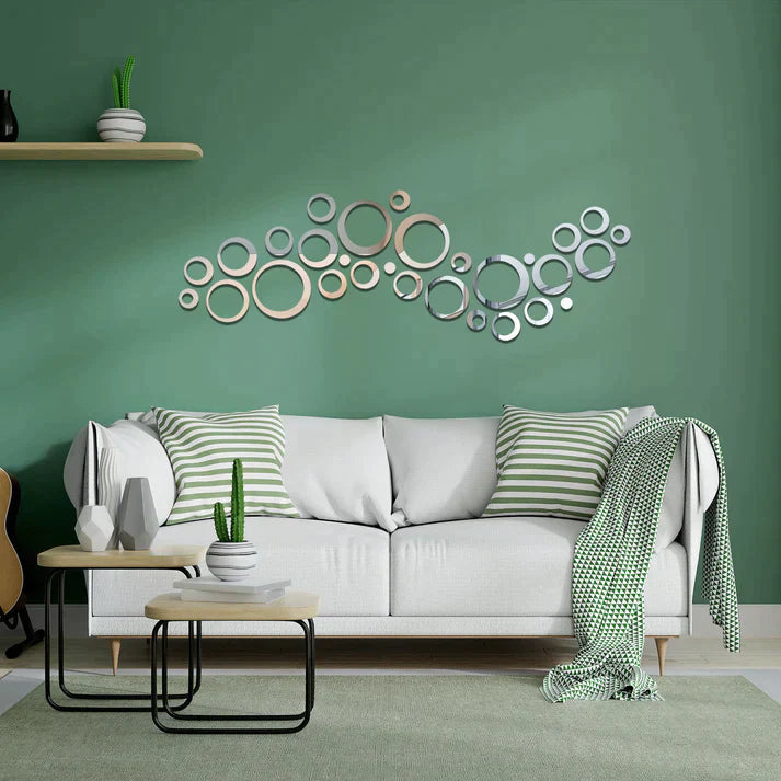 Acrylic Ring Mirror Wall Stickers - Al Marwati Decor