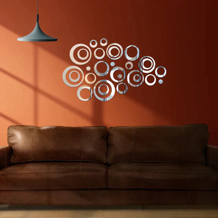 Acrylic Ring Mirror Wall Stickers - Al Marwati Decor