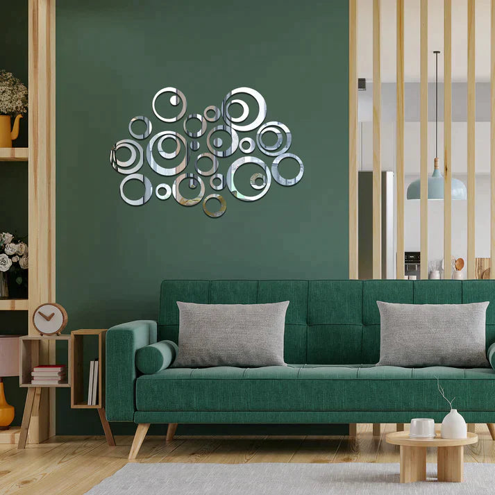 Acrylic Ring Mirror Wall Stickers - Al Marwati Decor