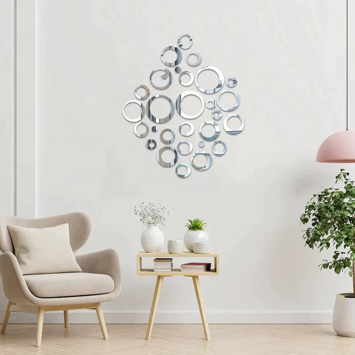 Acrylic Ring Mirror Wall Stickers - Al Marwati Decor