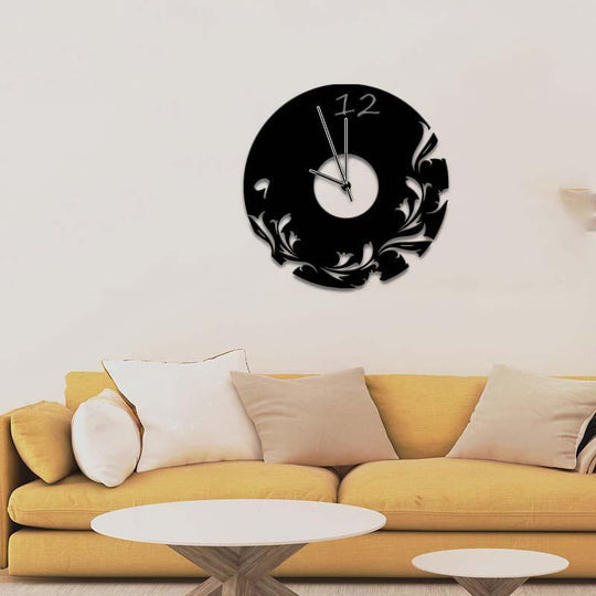 Bottom Leaves 3D Wall Clock - Al Marwati Decor