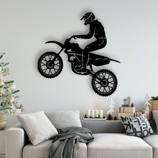 Large Motorcycle Rider 3D Wall Art - Al Marwati Decor