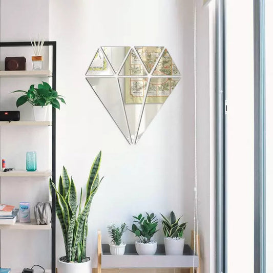 Acrylic Diamond Mirror Wall Stickers - Al Marwati Decor