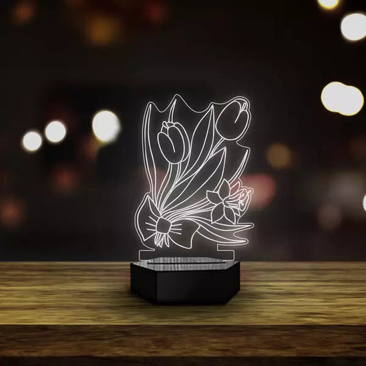 Rose 3D Illusion Lamp - Al Marwati Decor