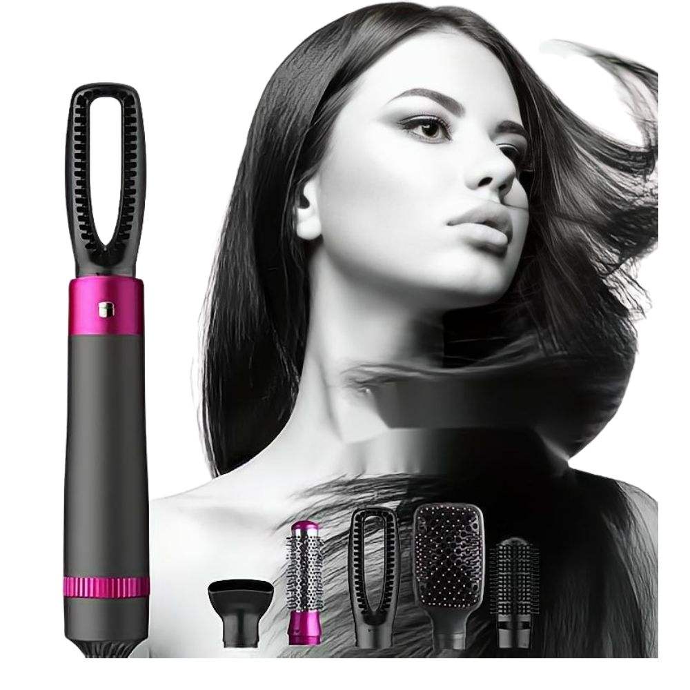 Hot Air Brush: Dry, Style, and Volumize with Ionic Technology (5-in-1) - Al Marwati Decor