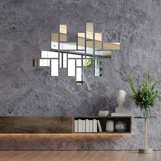 Acrylic Rectangle Mirror Wall Stickers - Al Marwati Decor