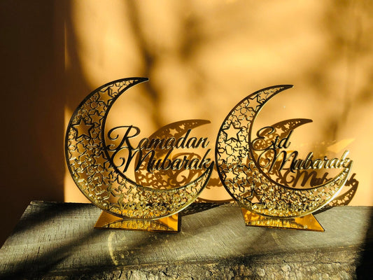 2 Ramadan sign bundle, Eid Ramadan wall sign - Al Marwati Decor