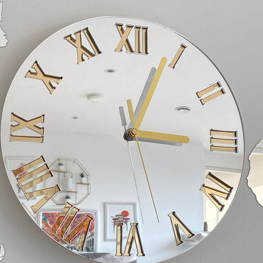 Wall clock Mirror gold, wall clock - Al Marwati Decor